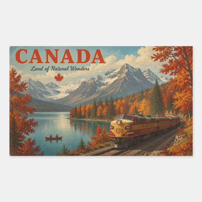 Sticker Rectangulaire Beauté panoramique du Canada  (Devant)