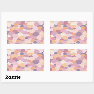 Sticker Rectangulaire Beaux cercles roses