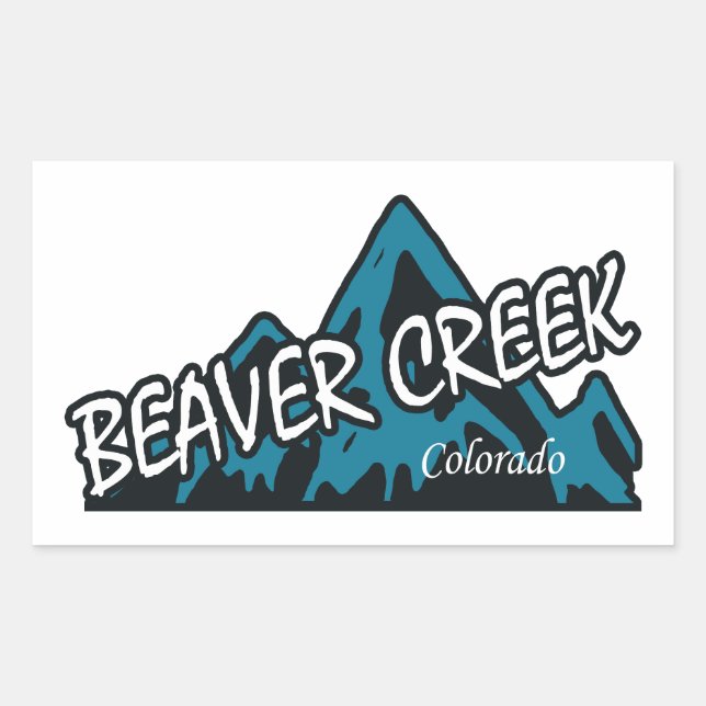 Sticker Rectangulaire Beaver Creek Colorado Mountains (Devant)