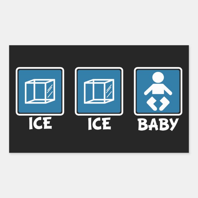 Sticker Rectangulaire Bébé de glace (Devant)