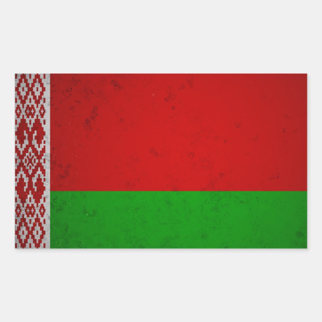 Sticker Rectangulaire Bélarus (Devant)