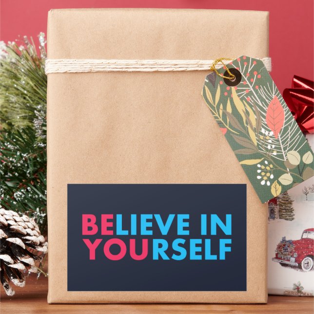 Sticker Rectangulaire Believe in yourself (vacances)