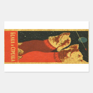 Sticker Rectangulaire Belka et Strelka