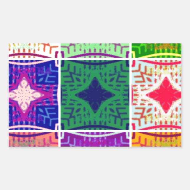 Sticker Rectangulaire Belle À damiers africaine Extraordinaire Imprimer  (Devant)