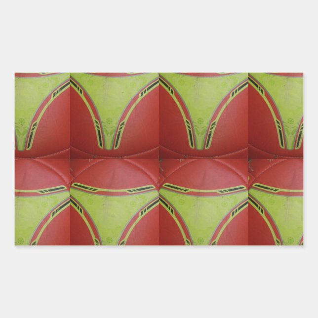 Sticker Rectangulaire Belle conception de motif géométrique jaune doré (Devant)