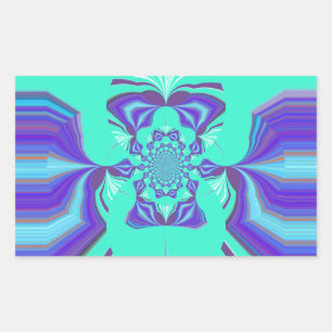 Sticker Rectangulaire Belle couleur vectorielle bleu cyan cyan iridescen