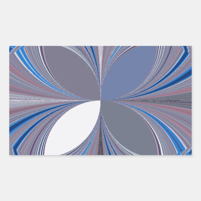Sticker Rectangulaire Belle étonnante Papillon bleu doux couleurs Art (Devant)