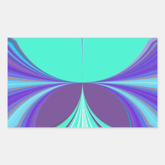 Sticker Rectangulaire Belle extraordinaire Motif Cyan  Motif Motif (Devant)