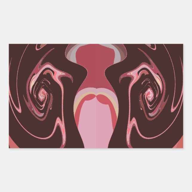 Sticker Rectangulaire Belle Motif Maroon Africain Design d'impression (Devant)