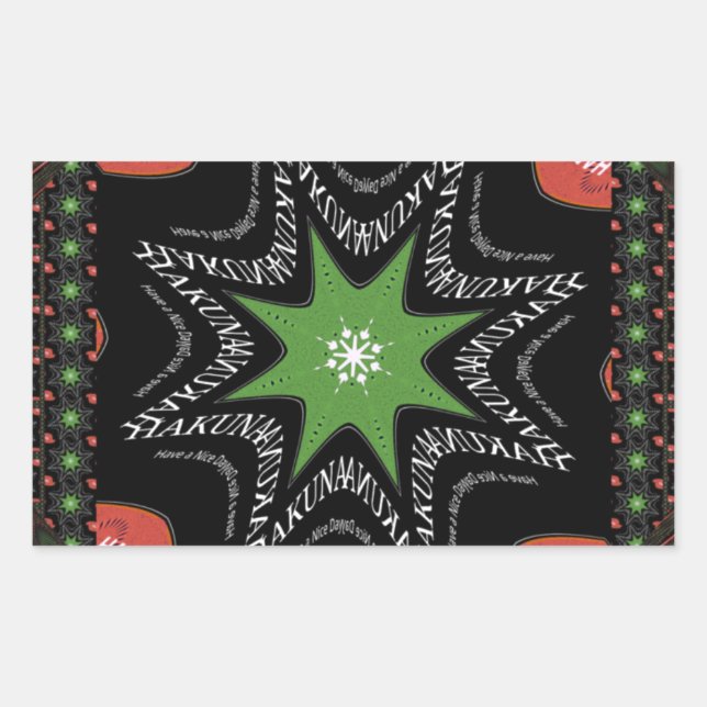 Sticker Rectangulaire Belle Whirling étoiles arrière - plan Imprimer vec (Devant)