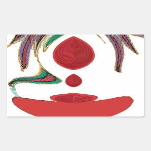 Sticker Rectangulaire Belles couleurs rouge, blanc, violet, vert texture