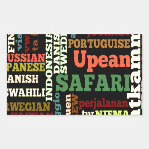 Sticker Rectangulaire Bénédiction de voyage internationale