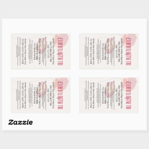 Sticker Rectangulaire Bénédictions en hébreu et en anglais pour Hanoukka