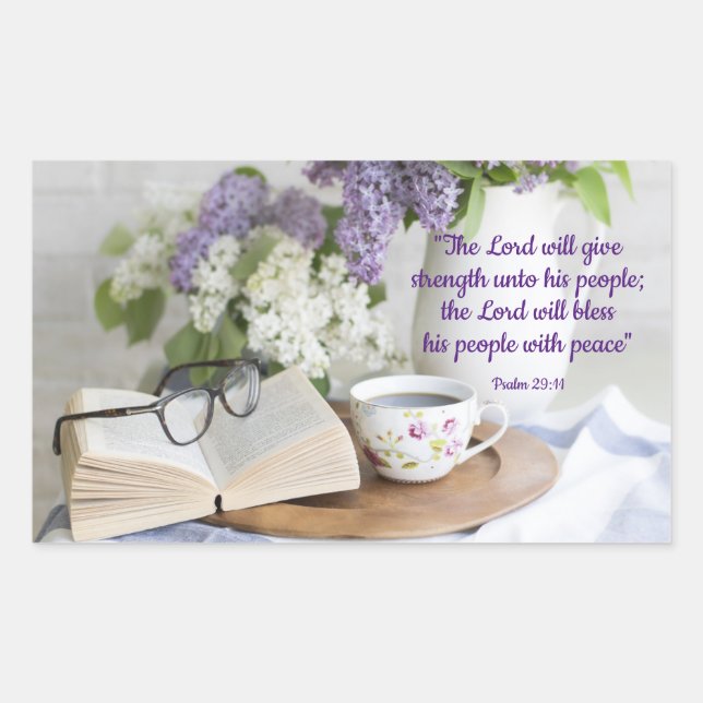 Sticker Rectangulaire Béni de paix (Devant)