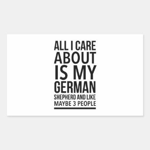 Sticker Rectangulaire Berger allemand drôle