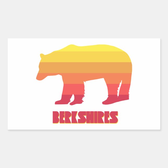 Sticker Rectangulaire Berkshires Bear (Devant)