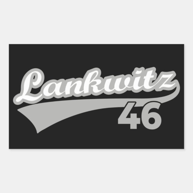 Sticker Rectangulaire Berlin Lankwitz 46 Classic City Numéro (Devant)