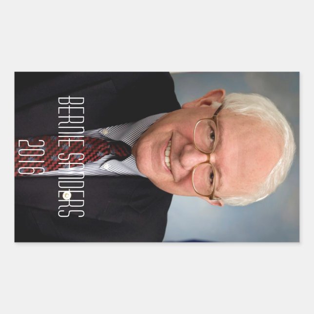 Sticker Rectangulaire Bernie Sanders 2016 (Devant)