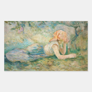 Sticker Rectangulaire Berthe Morisot - Berger au repos