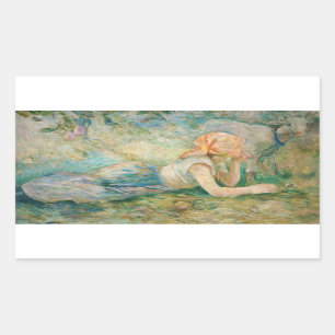 Sticker Rectangulaire Berthe Morisot - Berger au repos