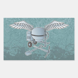 Sticker Rectangulaire Béton bleu-gris