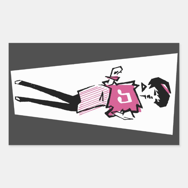 Sticker Rectangulaire Betty Beat (Devant)
