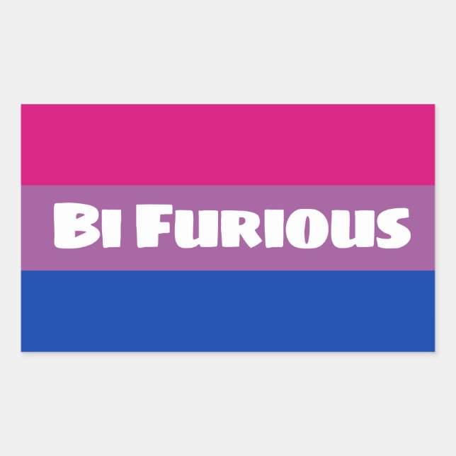 Sticker Rectangulaire Bi Furious (Devant)
