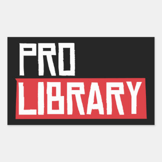 STICKER RECTANGULAIRE BIBLIOTHÈME PRO