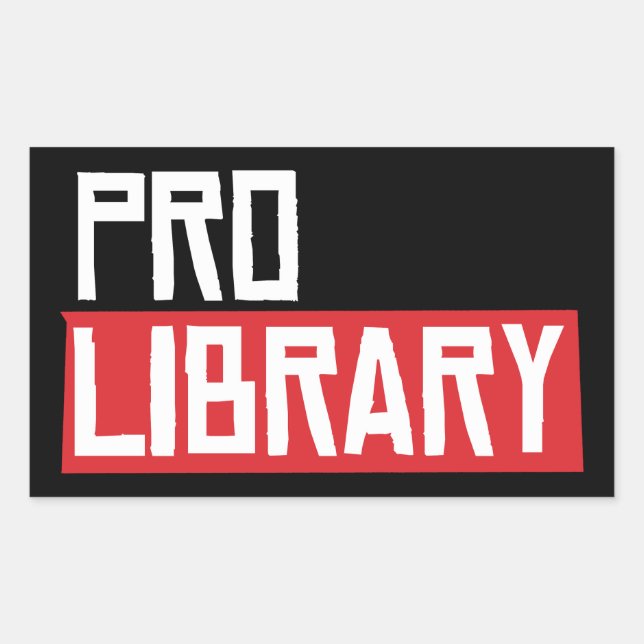STICKER RECTANGULAIRE BIBLIOTHÈME PRO (Devant)