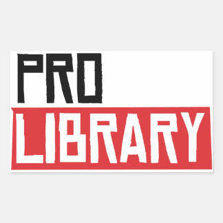 STICKER RECTANGULAIRE BIBLIOTHÈME PRO