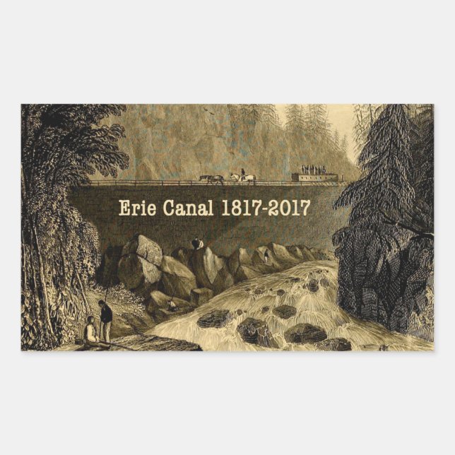 Sticker Rectangulaire Bicentenaire du canal Erie historique (Devant)