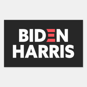 Sticker Rectangulaire Biden / Harris Campagne électorale noir et blanc