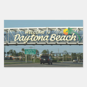 Sticker Rectangulaire Bienvenue à Daytona Beach