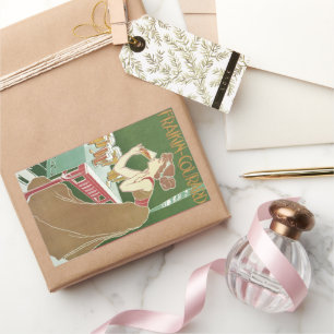 Sticker Rectangulaire Bière Art Nouveau vintage Brasserie Fraikin-Courar