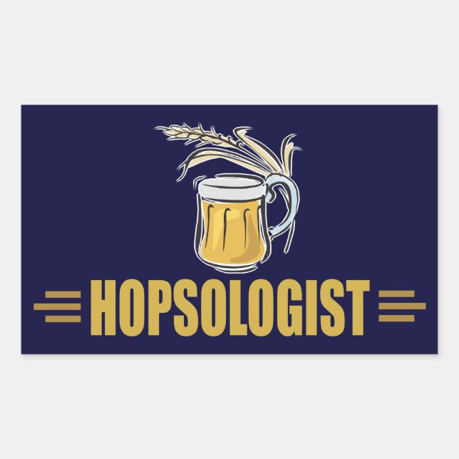 Sticker Rectangulaire Bière drôle (Devant)