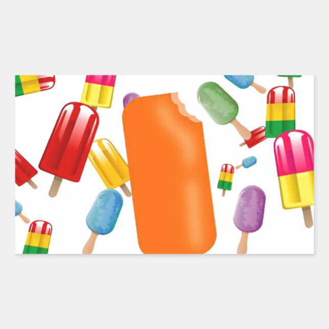Sticker Rectangulaire Big Popsicle Chaos by Ana Lopez (Devant)
