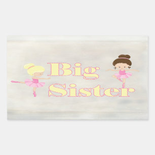 Sticker Rectangulaire Big Soeur Danser Ballerina