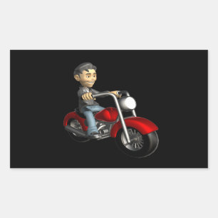 Sticker Rectangulaire Biker 9