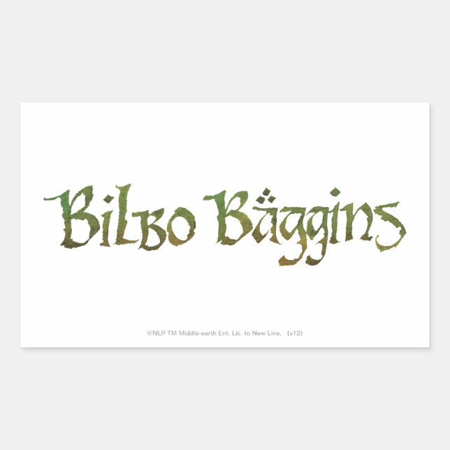 Sticker Rectangulaire BILBO BAGGINS™ Textured (Devant)