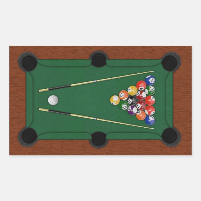 Sticker Rectangulaire Billard (Devant)