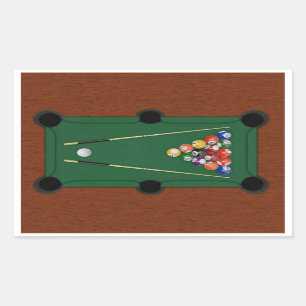 Sticker Rectangulaire Billard