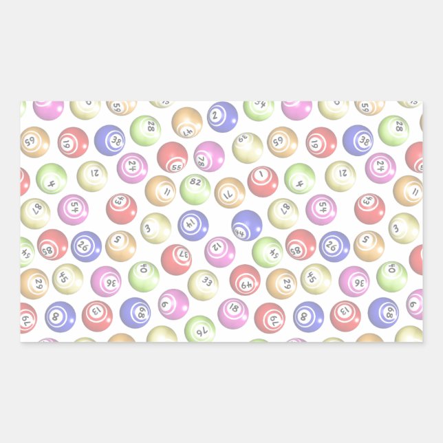 Sticker Rectangulaire Bingo Balls (Devant)