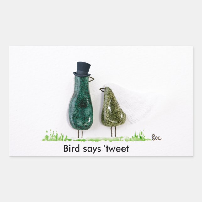 Sticker Rectangulaire Bird dit 'tweet' (Devant)