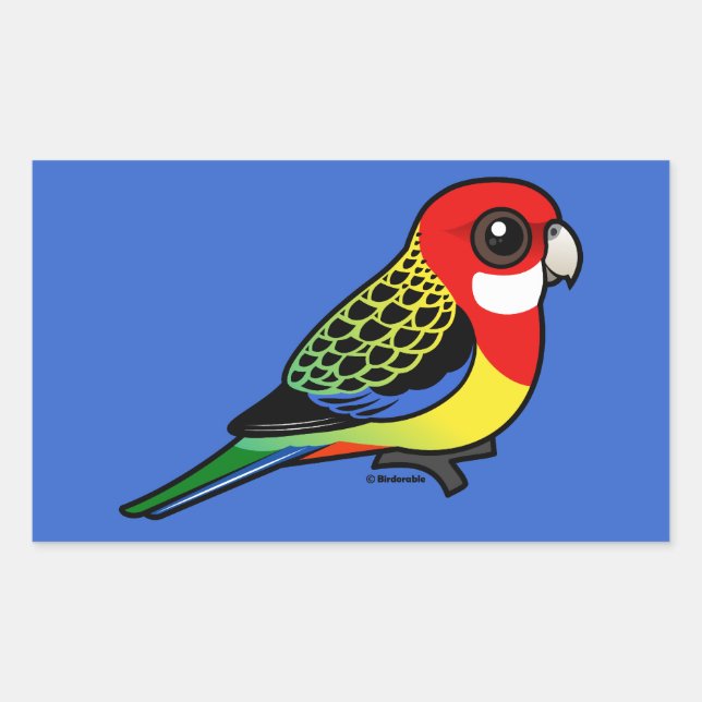 Sticker Rectangulaire Birdorable Eastern Rosella (Devant)