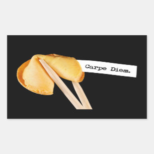 Sticker Rectangulaire Biscuit de fortune de Carpe Diem