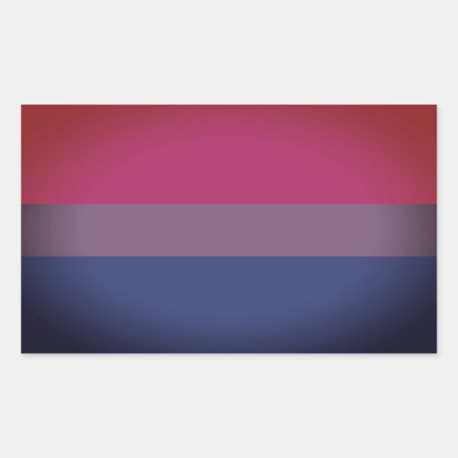 Sticker Rectangulaire Bisexual pride (Devant)