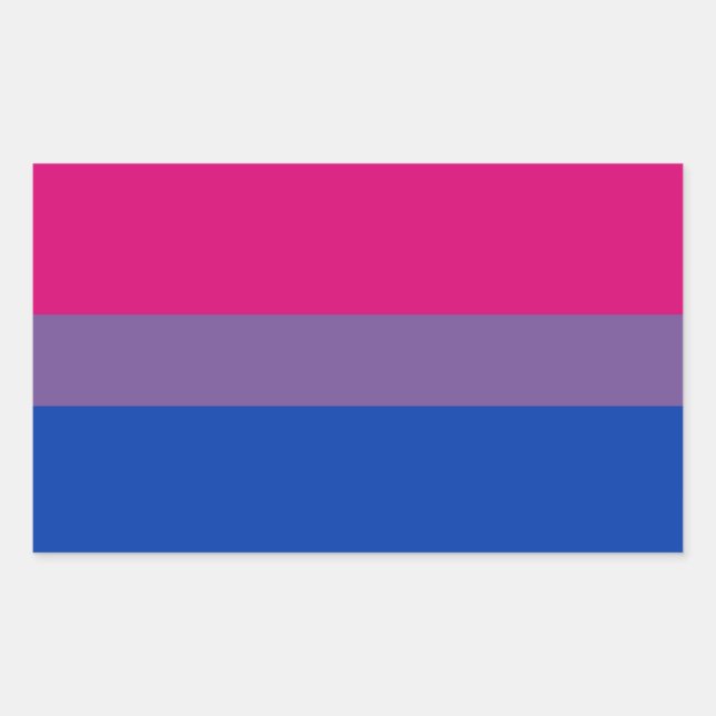 Sticker Rectangulaire Bisexual pride (Devant)
