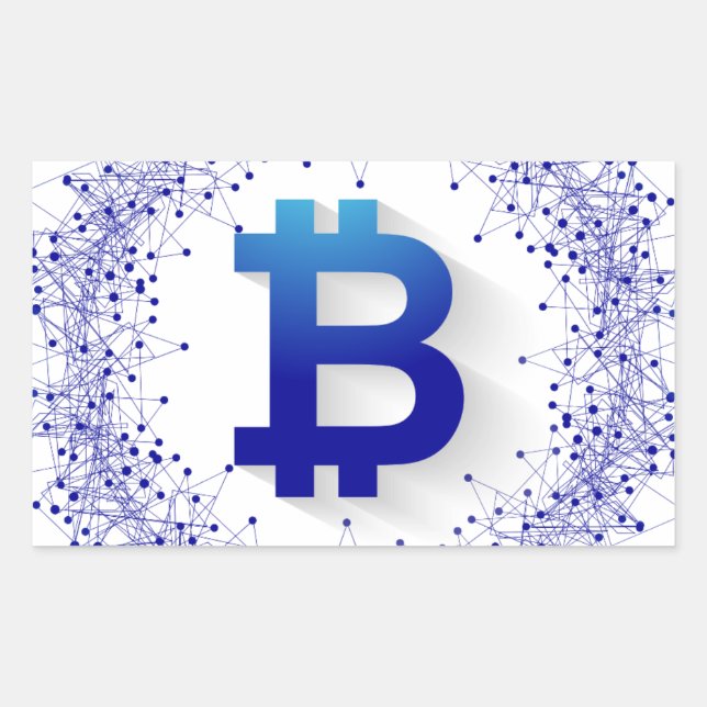 Sticker Rectangulaire Bitcoin 5 (Devant)