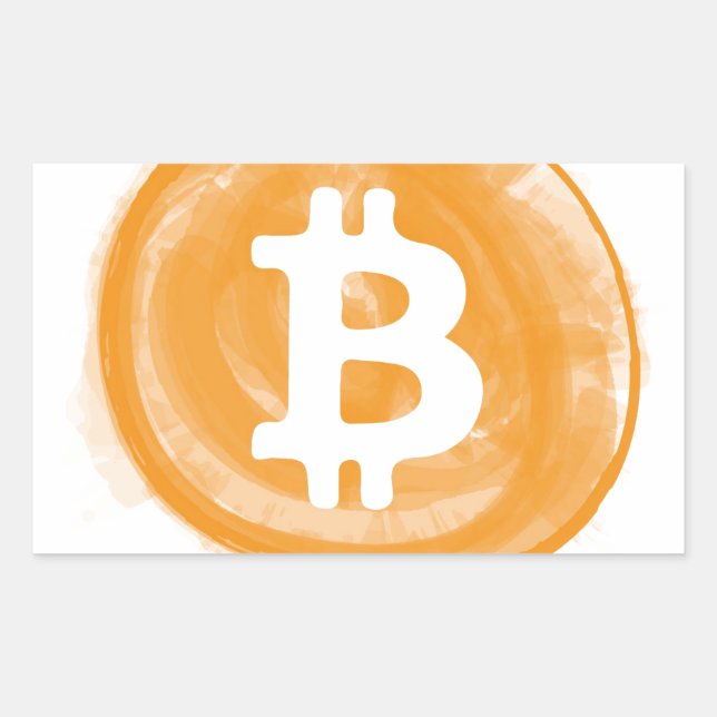 Sticker Rectangulaire Bitcoin 6 (Devant)