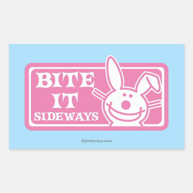 Sticker Rectangulaire Bite it Sideways (Devant)